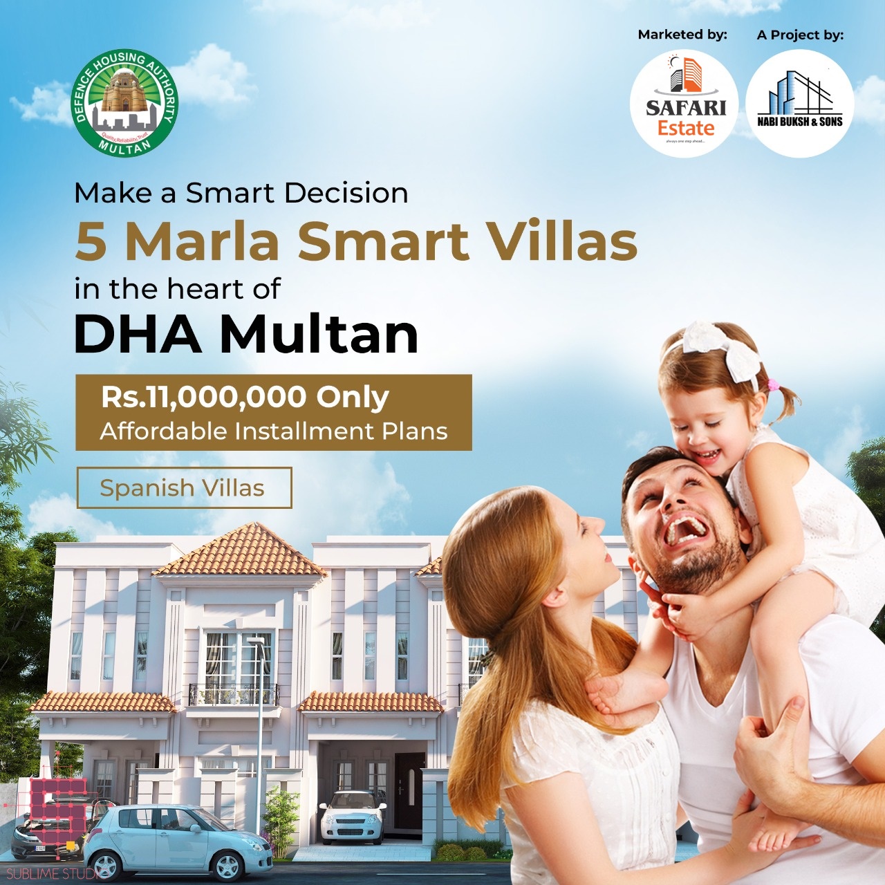5 Marla Spanish Villas in Sector T, DHA Multan on Easy Instalments
